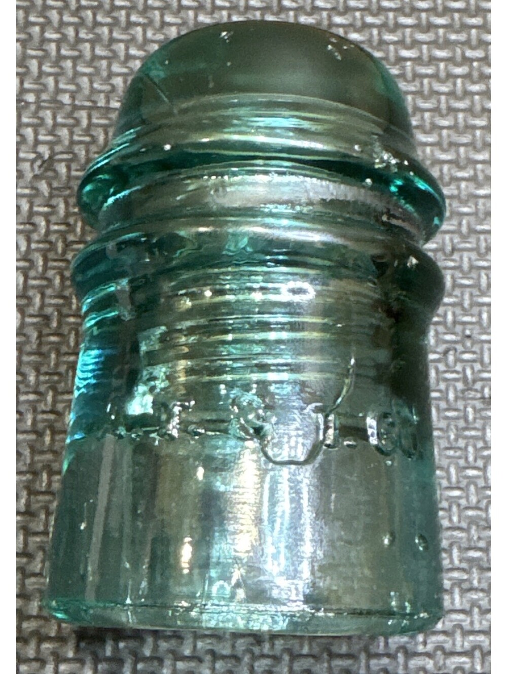 Vintage Glass Insulator A.T.&T. Co. “00” Aqua Green | CD 121 c. 1910